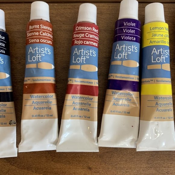 The Fine touch Gouache 12 tubes & Artists Loft Watercolor 13 Acrylic 2 New/ Used - Picture 6 of 6